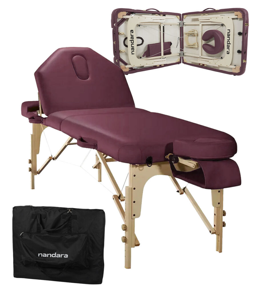 Table de massage pliante bois dossier relevable AMARA SUPREME