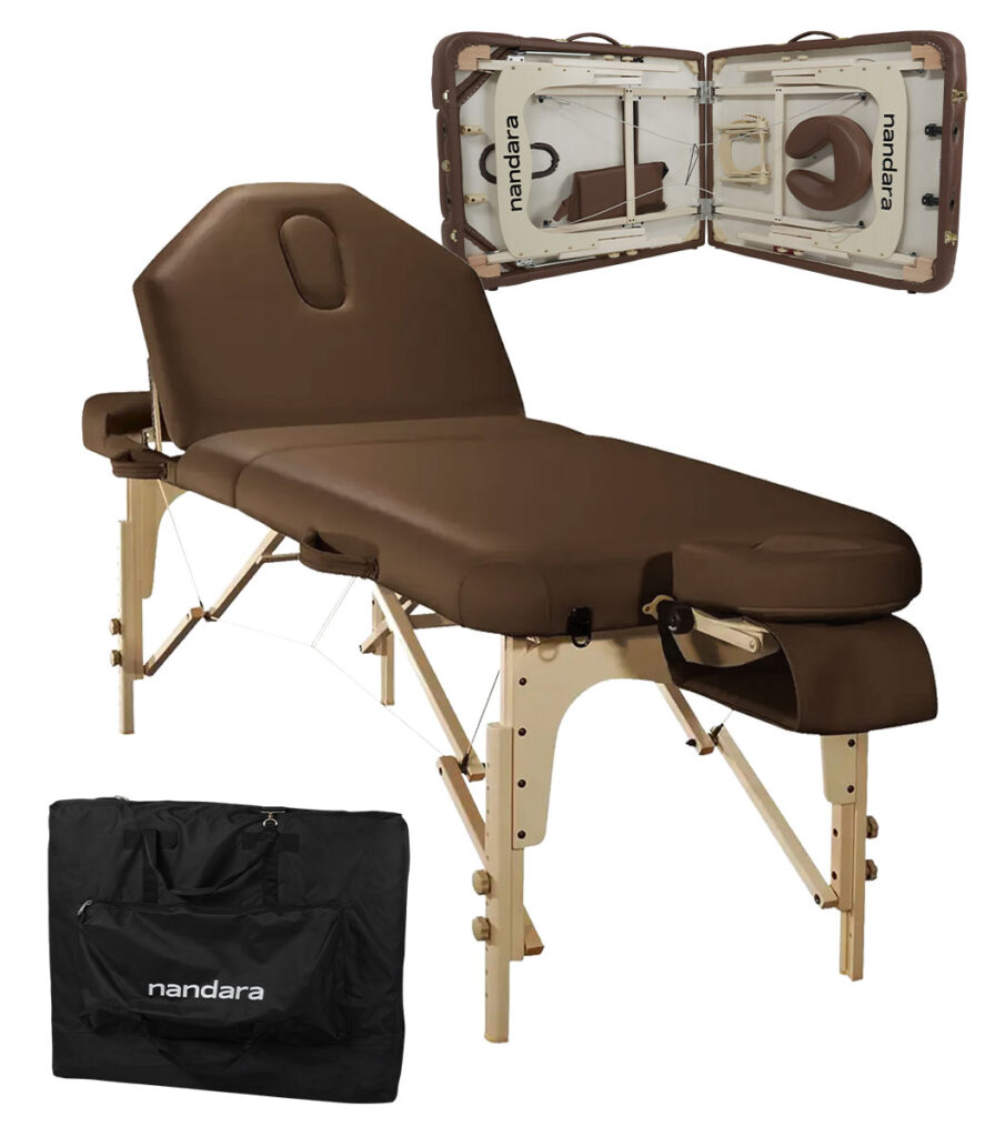 Table de massage pliante bois dossier relevable AMARA SUPREME