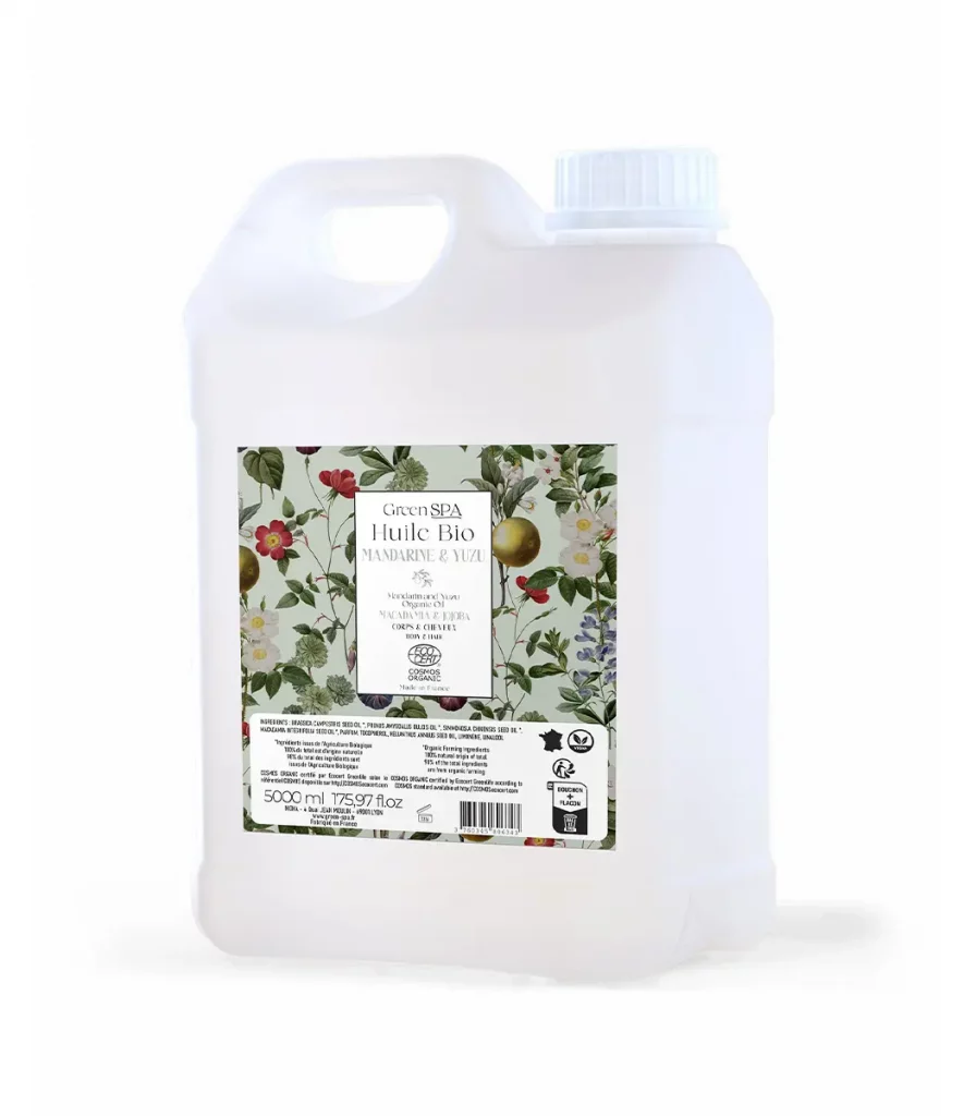 Huile de massage BIO Green Spa Mandarine & Yuzu