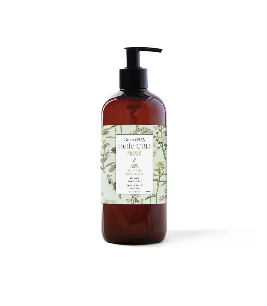 Huile de massage BIO Monoï CBD