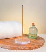 Porte encens fleur de vie en selenite diametre 9cm