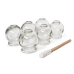 Pack 6 ventouses en verre avec bâton d’allumage – Ø 4cm