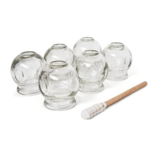 Pack 6 ventouses en verre avec bâton d’allumage – Ø 4cm