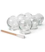 Pack 6 ventouses en verre avec bâton d’allumage – Ø 5,5cm